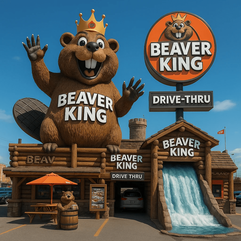 Concept art for a Beaver King restaurant